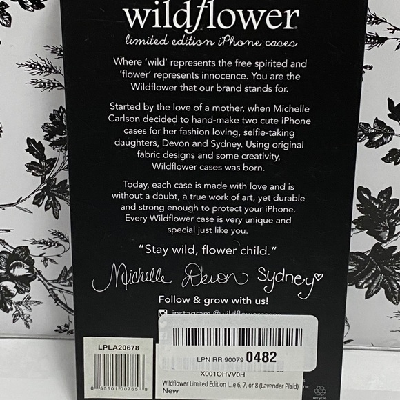 🆕 Wildflower Ltd Ed Lavender Plaid Case iPhone Bundle - Picture 7 of 9